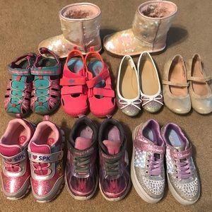 Little Girls Size 12 shoes - 8 pairs